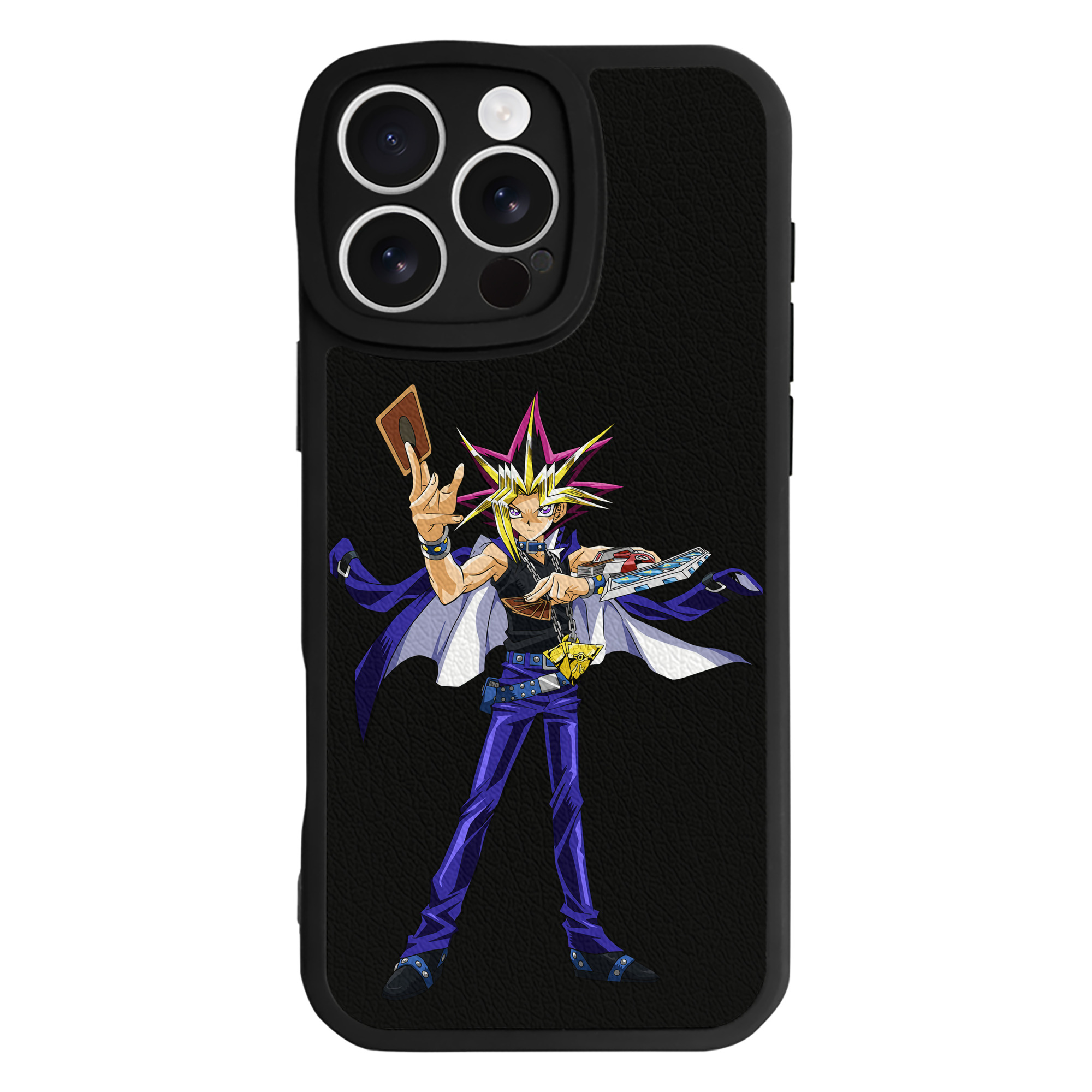 （画像用） 遊☆戯☆王 Yu-Gi-Oh! 【iPhone 16シリーズ対応】シリコンスマホケース（レザー調） 材質：シリコン